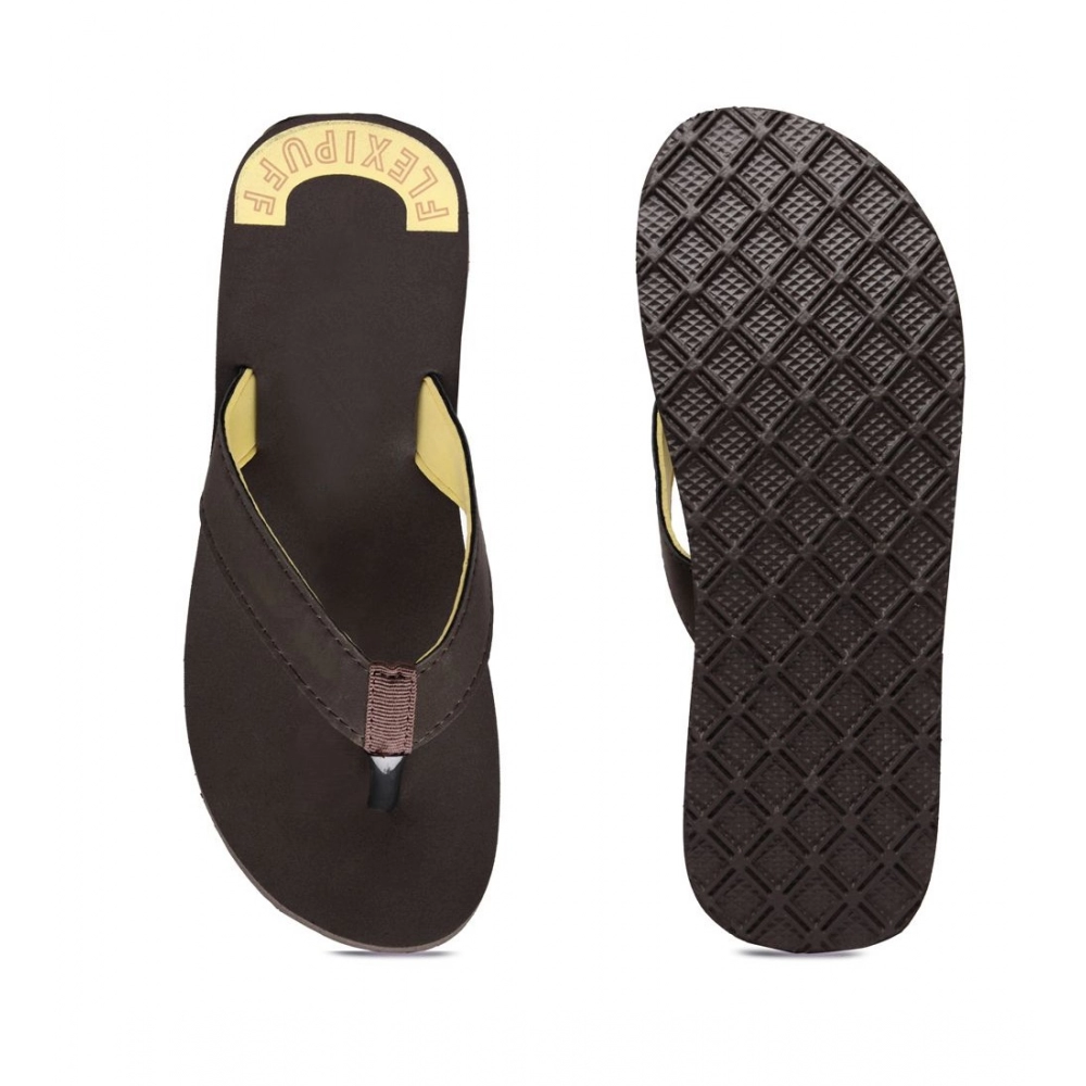 Unisex Rubber Comfortable Orthopedic Doctor Slipper and Flip Flops (Brown) - Image 3