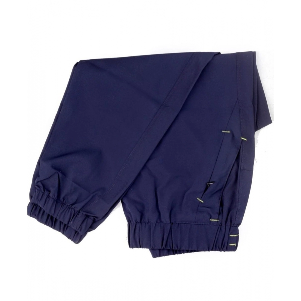 Men's Polyster Solid Track Pant-Lower (Navy Blue) - Image 2