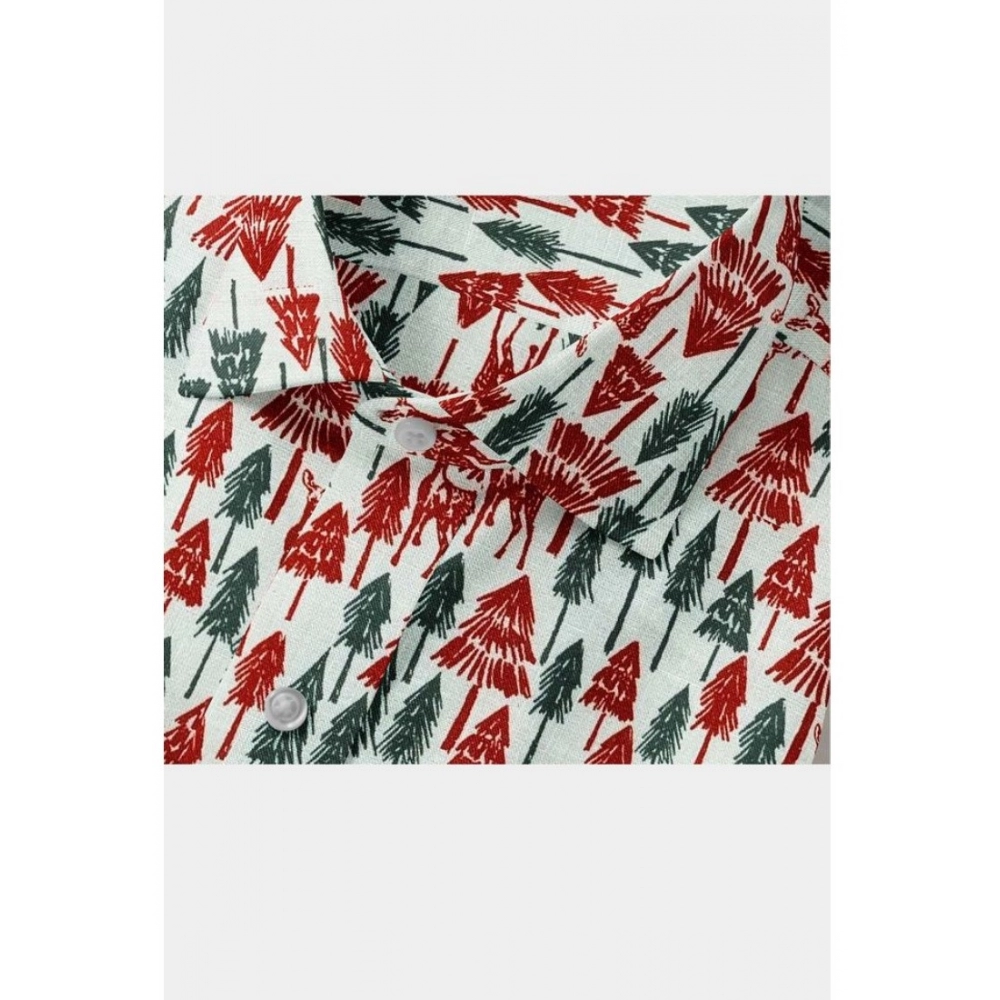 Men's Cotton Blended Printed Full Sleeve Shirt (Multicolor) - Image 2