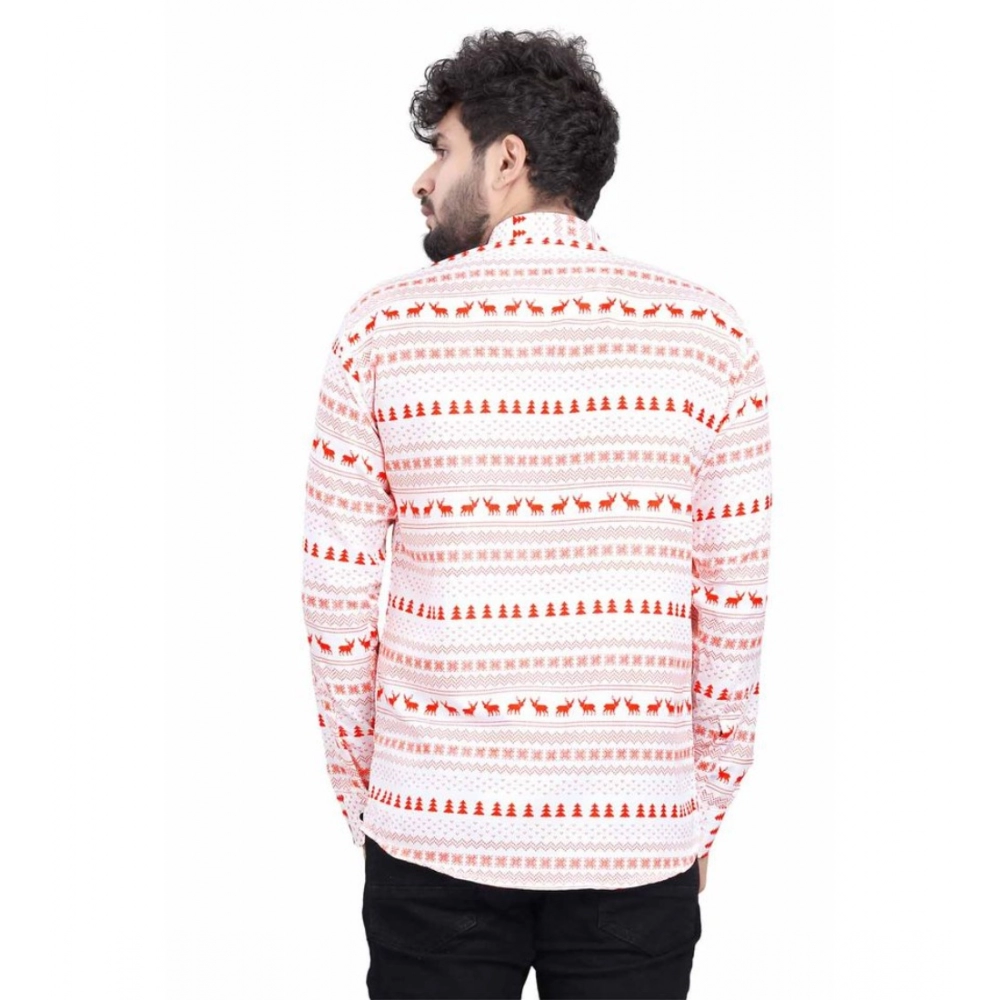 Men's Cotton Blended Printed Full Sleeve Shortkurta (Multicolor) - Image 6