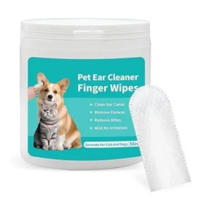 Pack of 2 Pet Ear Cleaning Wipes (White)