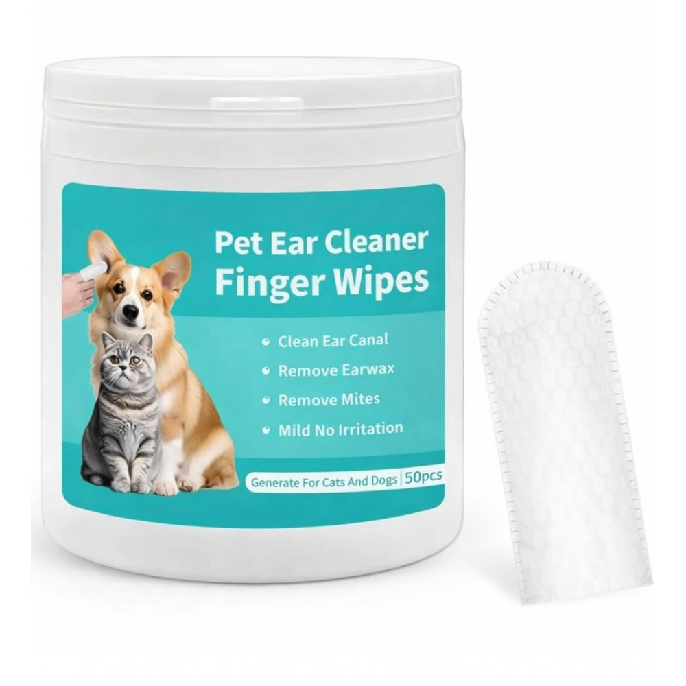 Pack of 2 Pet Ear Cleaning Wipes (White) - Image 5