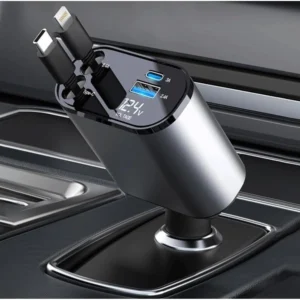 Retractable Car Charger (Grey)