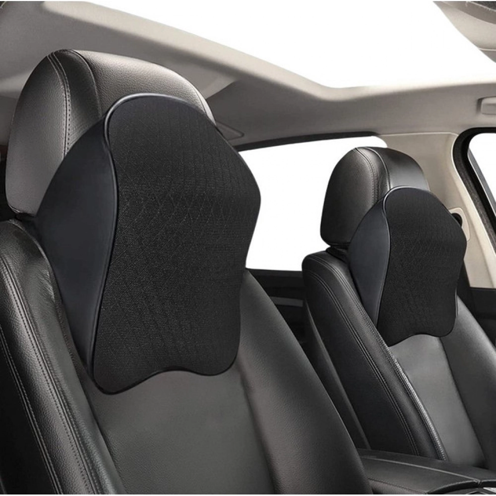 Memory Foam Car Headrest Pillow (Black) - Image 5