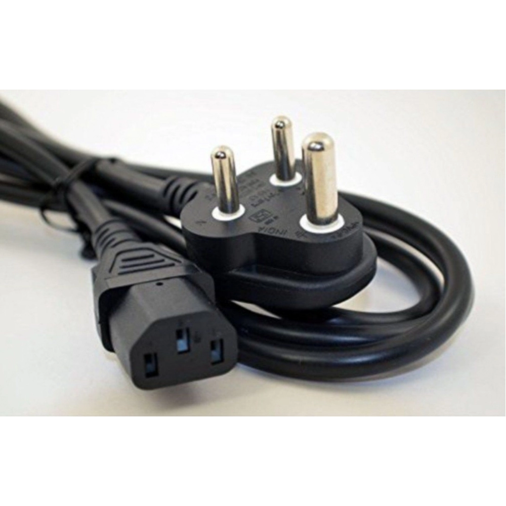 Supreme Quality 1.2 Meter 3Pin Power Cord for Computer Monitor Desktop, Printer, UPS, SMPS, Scanner (Black) - Image 2