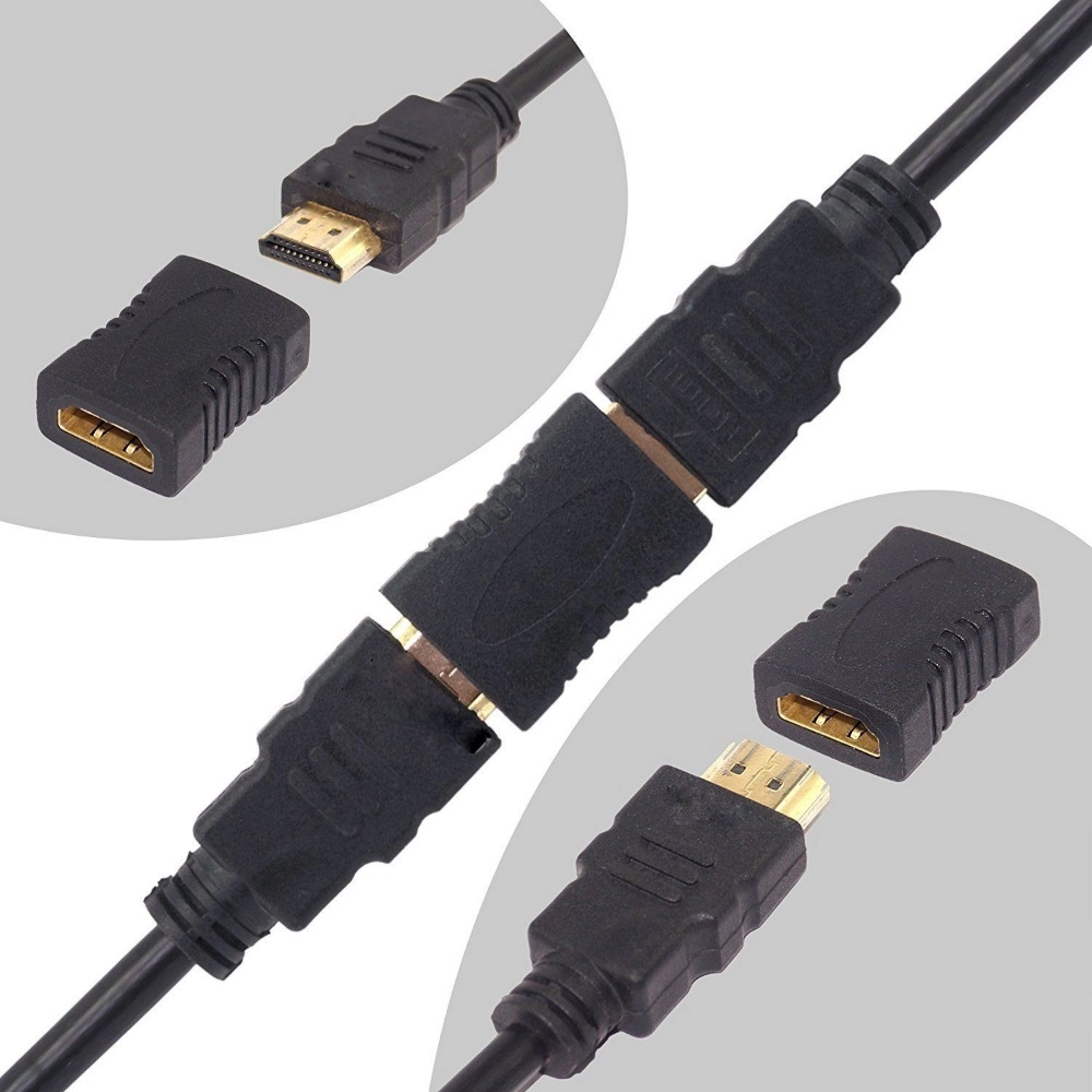 HDMI Adapter Female to Female Extender Jointer Black (Black) - Image 3