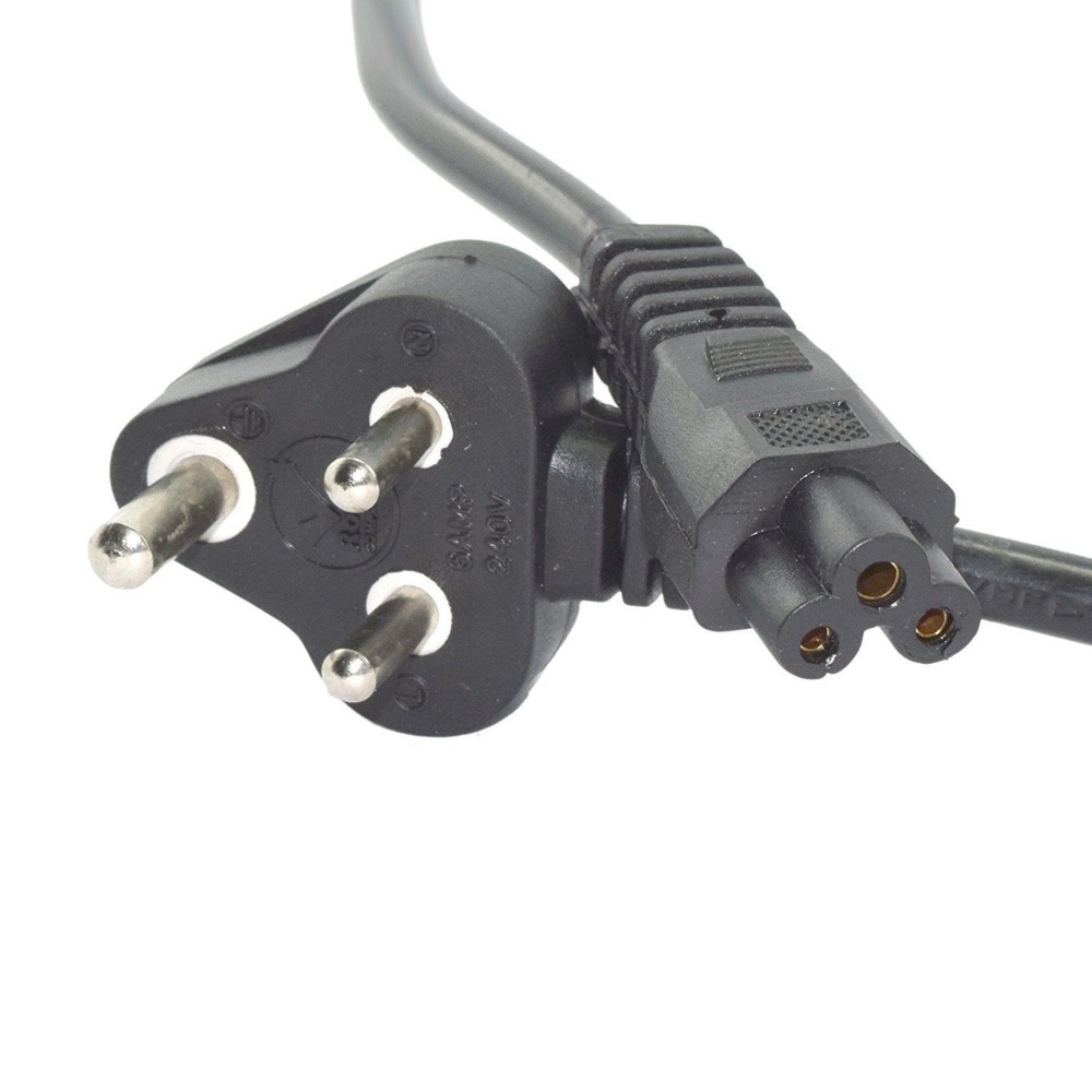 Supreme Quality 1.2 Meter 3Pin Power Cord for Laptop (Black) - Image 2