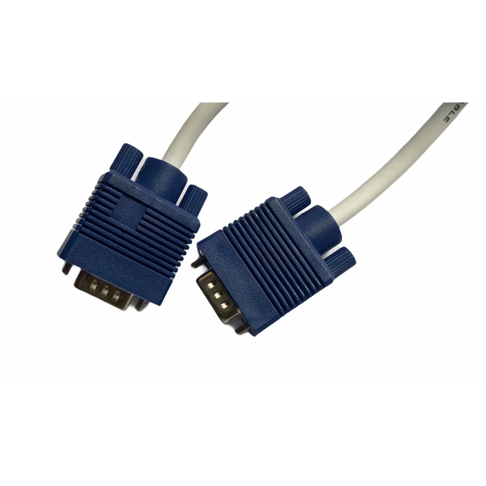 VGA Cable Male to Male 3 Yards Supports PC, Monitor, TV, LCD_LED, Plasma, Projector, TFT (White) - Image 2
