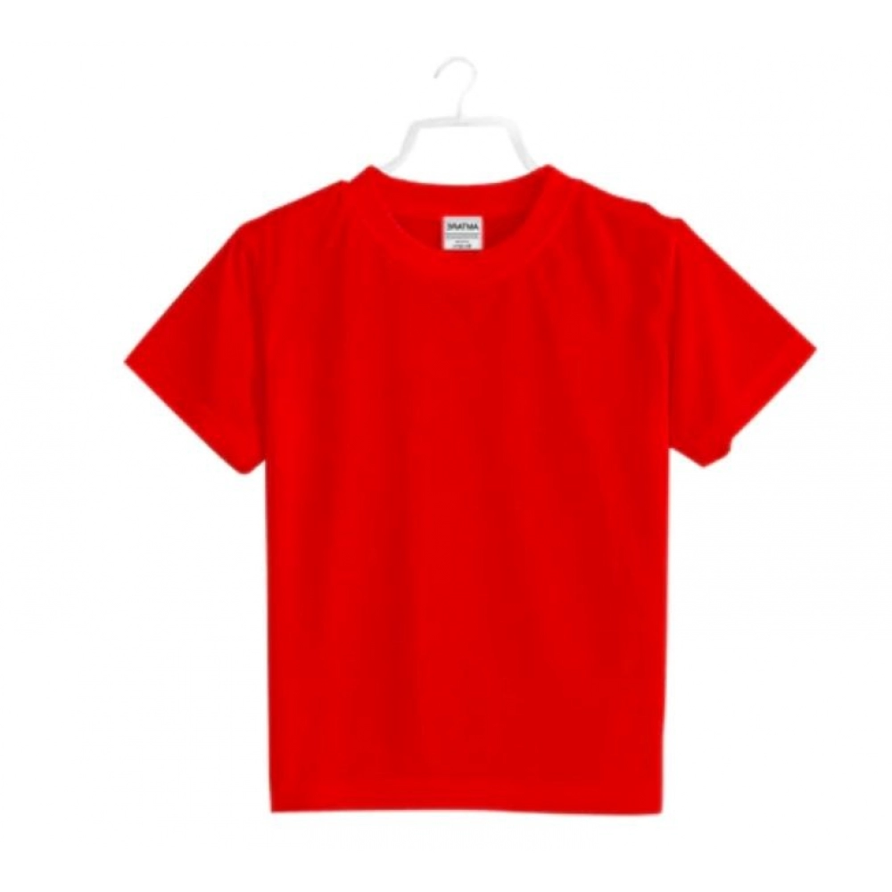 Boys Cotton Plain Half Sleeve TShirt (Red) - Image 2