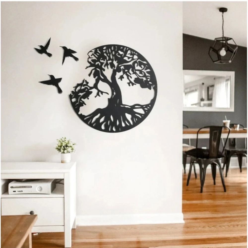 Eternal Growth Tree of Life Wooden Wall Decor – Black - Image 2