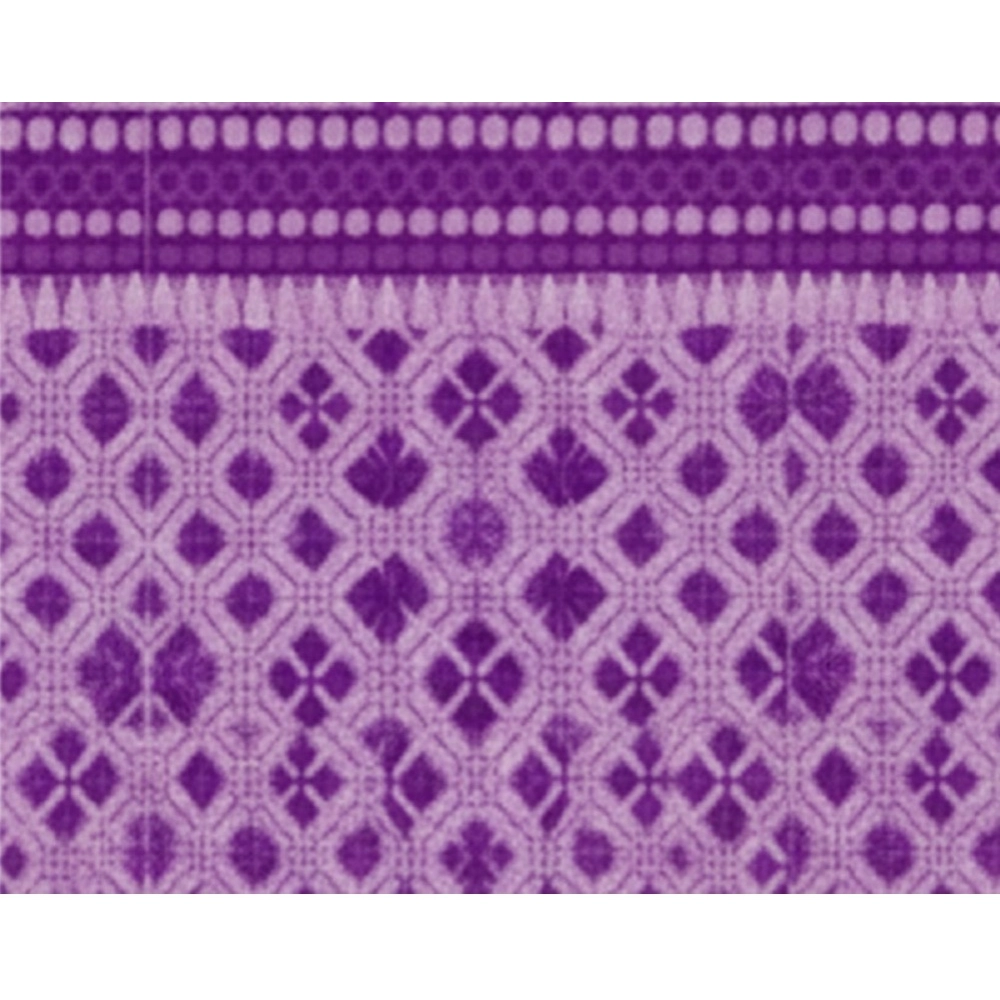 Fleece Geometric Double Polar Warm Bedsheet with 2 Pillow Cover (Purple) - Image 3