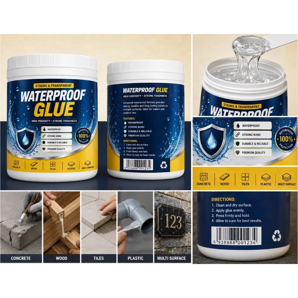 Pack of 2 Transparent Waterproof Glue 100 ML - Image 2