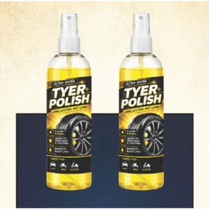 Pack of 2 Deep Black Tyer Polish Liquid Spray Bottle 100 ML