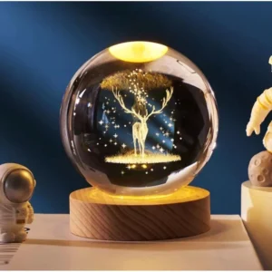Pack of 2 All Design Crystal Night Lamp (Multicolor)