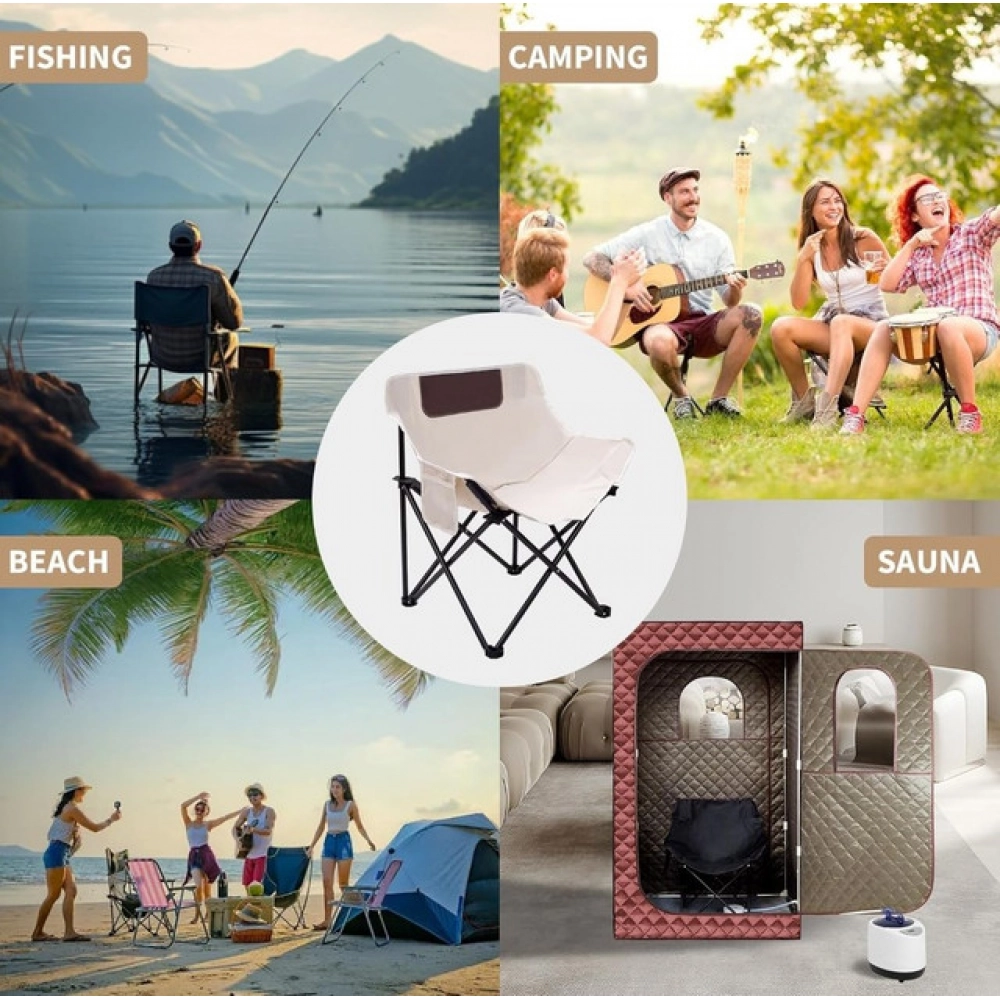 Foldable Camping Chair (Black) - Image 2