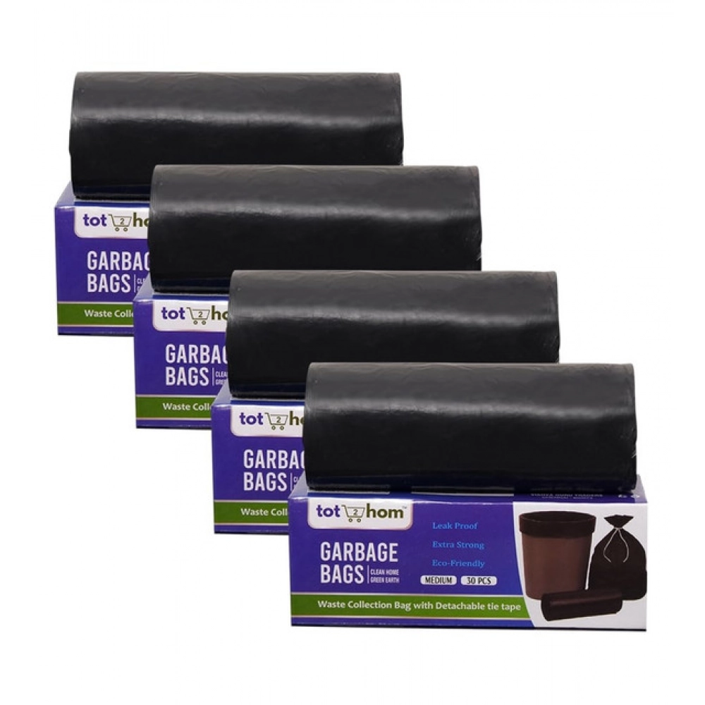 Generic Pack of 4 Plastic 19 x 21 Inches Garbage Bag (Black) - Image 8