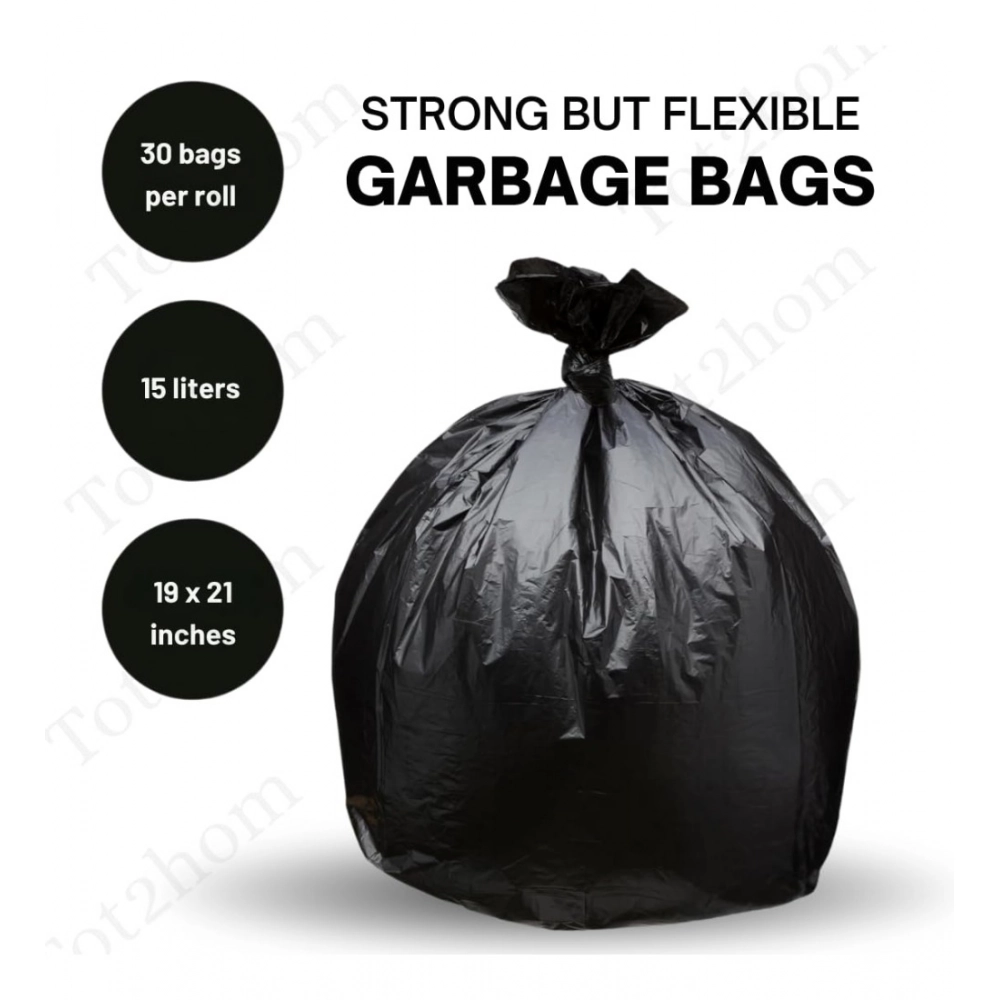 Generic Pack of 12 Biodegradeable Vegetable-Paper 19 x 21 Inches Garbage Bag (Black) - Image 5