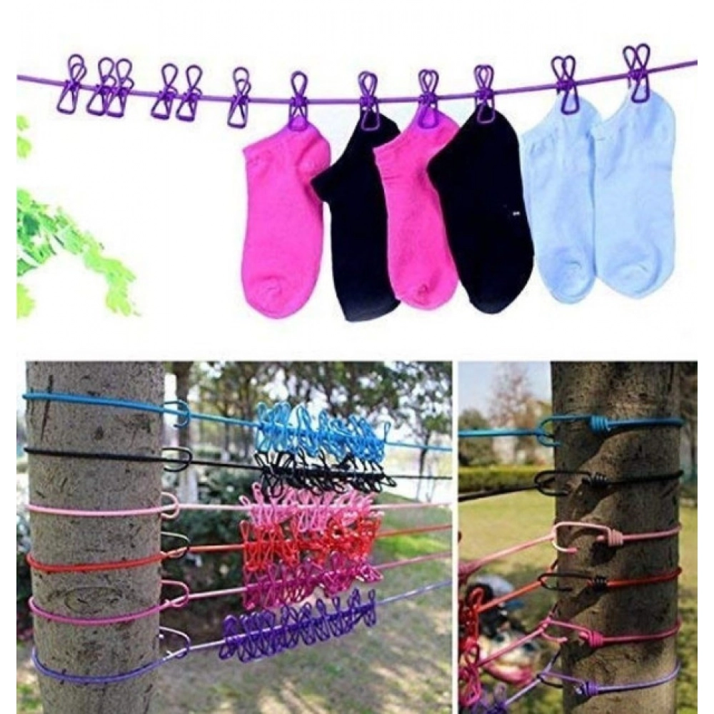 Generic Pack of 5 Nylon Cloth Drying Rope (Multicolor) - Image 4