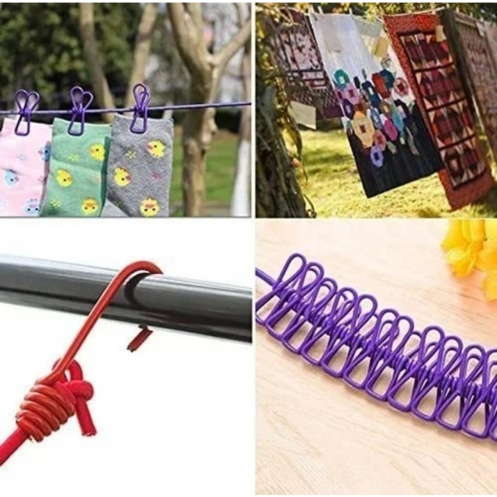 Generic Pack of 3 Nylon Cloth Drying Rope (Multicolor) - Image 6