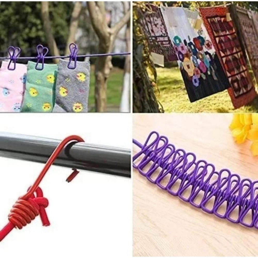 Generic Pack of 4 Nylon Cloth Drying Rope (Multicolor) - Image 5