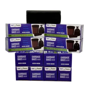 Generic Pack of 12 Biodegradeable Vegetable-Paper 19 x 21 Inches Garbage Bag (Black)
