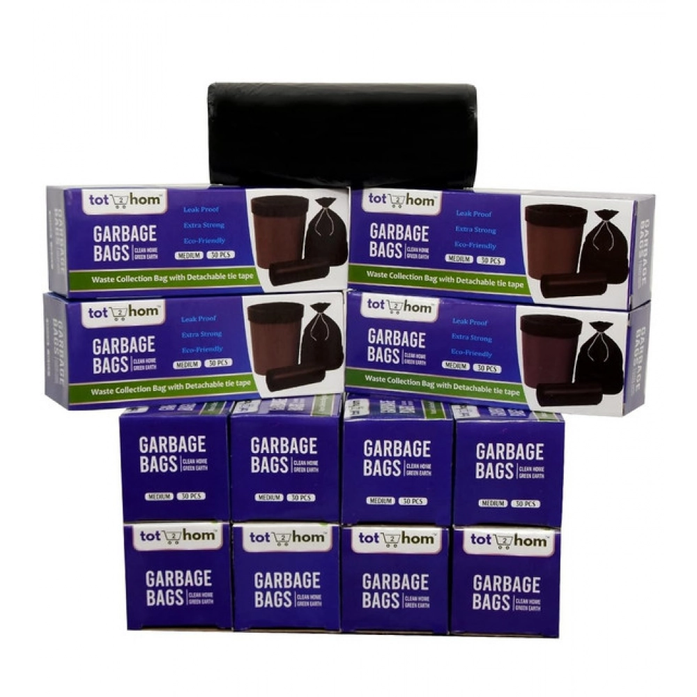 Generic Pack of 12 Biodegradeable Vegetable-Paper 19 x 21 Inches Garbage Bag (Black) - Image 9