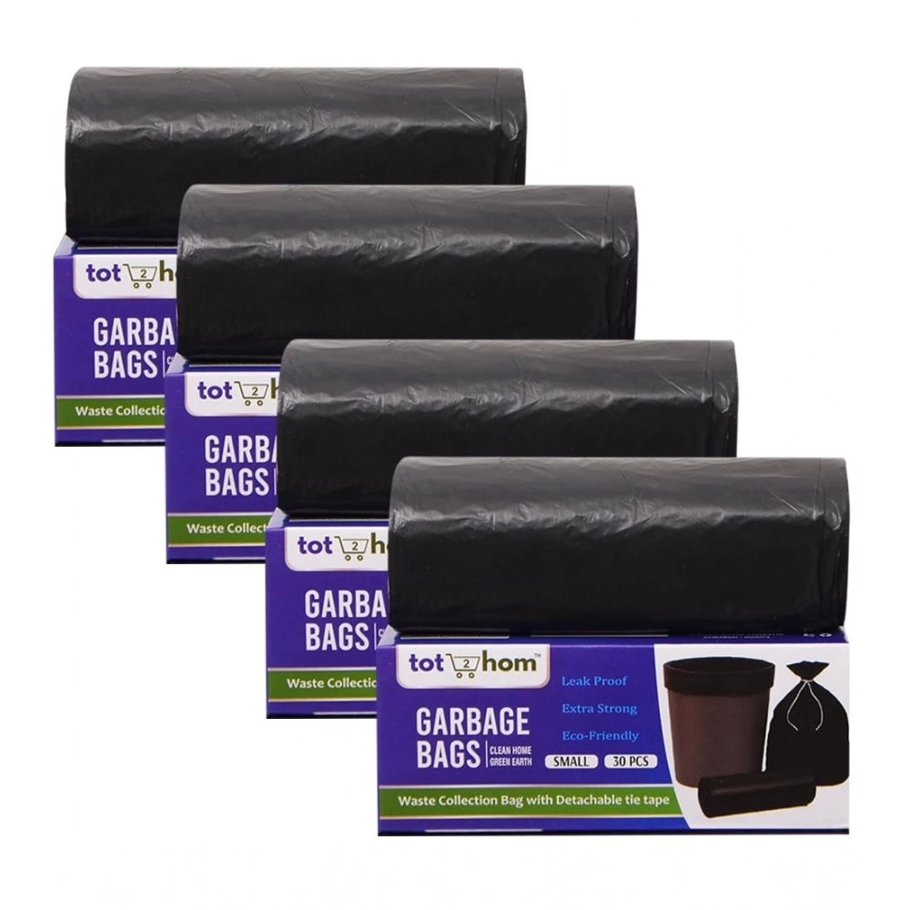 Generic Pack of 4 Recyclable Plastic-Biodegradable 17 x 19 Inches Garbage Bag (Black) - Image 5