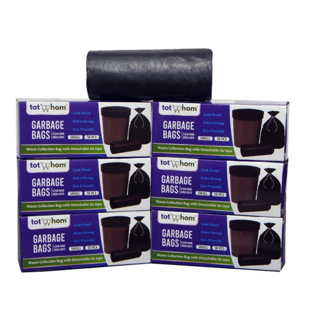 Generic Pack of 6 Plastic 17 x 19 Inches Garbage Bag (Black) - Image 7