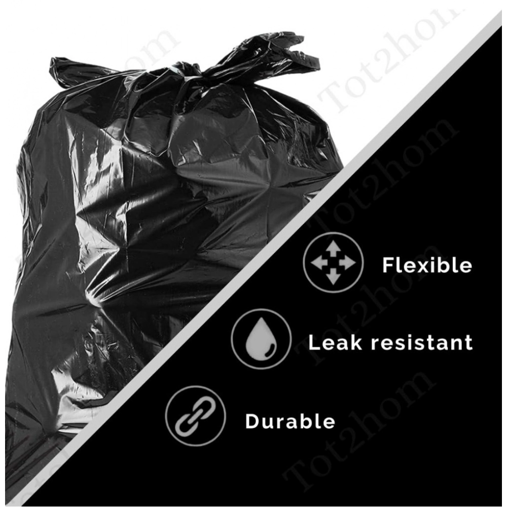 Generic Pack of 12 Biodegradeable Vegetable-Paper 17 x 19 Inches Garbage Bag (Black) - Image 3