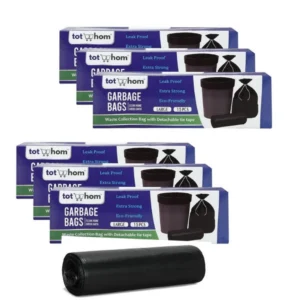 Generic Pack of 6 Biodegradeable Vegetable-Paper 25 x 30 Inches Garbage Bag (Black)