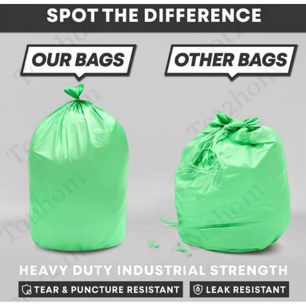 Generic Pack of 3 Polyethylene 17 x 19 Inches Garbage Bag (Green) - Image 3