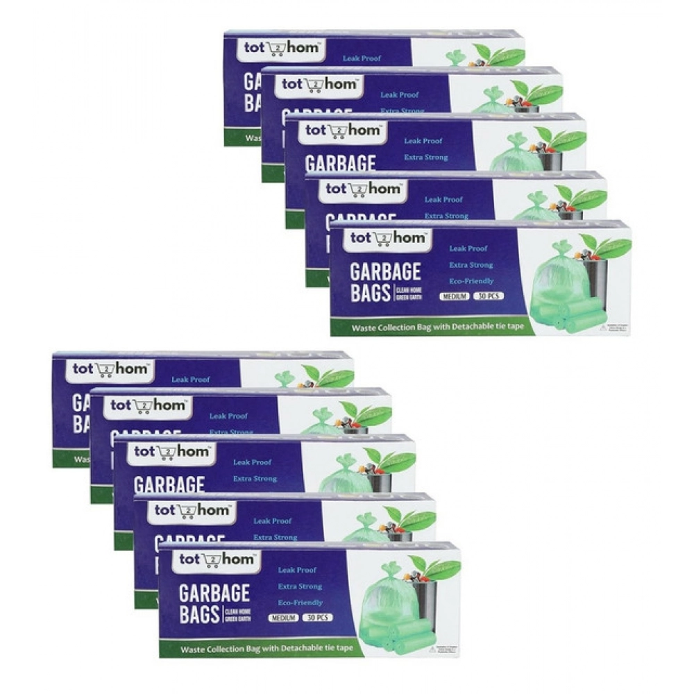 Generic Pack of 10 Biodegradeable Vegetable-Paper 19 x 21 Inches Garbage Bag (Green) - Image 3