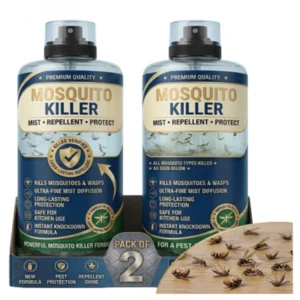 Generic Pack of 2 Mosquito Killer Liquid Spray Bottles 100 ML