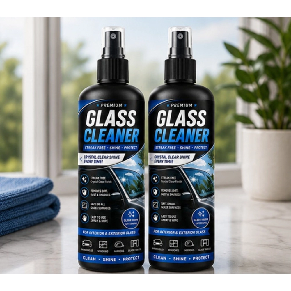 Generic Pack of 2 Glass Cleaner Liquid Spray Bottles 100 ML - Image 2