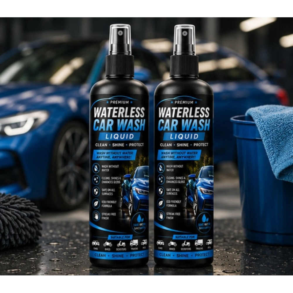 Generic Pack of 2 Waterless Car Wash Liquid Spray Bottles 100 ML - Image 2