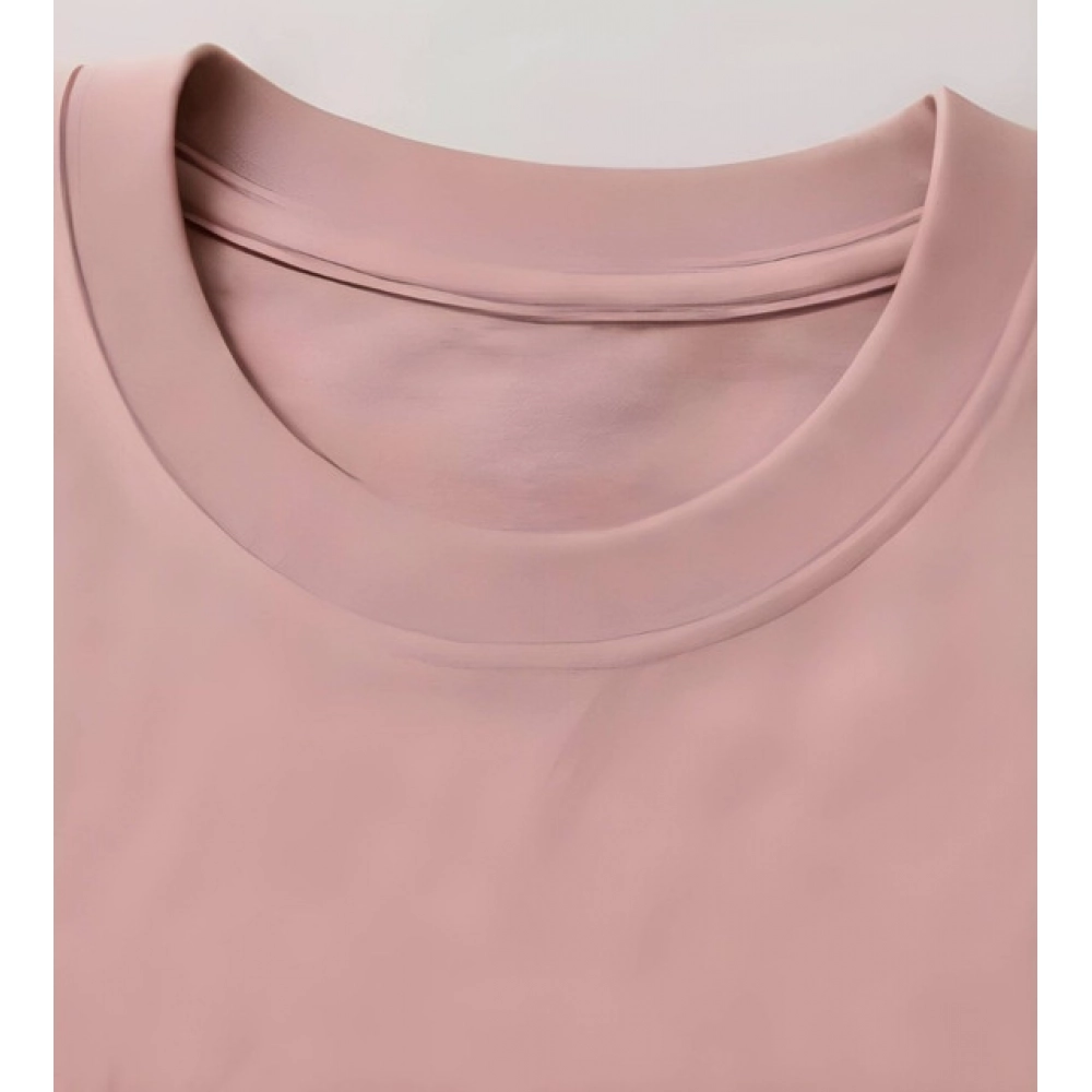 Generic Men's Cotton Blend Printed Oversized Round Neck Half Sleeve T-Shirt (Pink) - Image 4