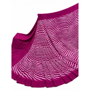 Generic Women's Georgette Printed Saree With Unstitched Blouse 5.5Mtr (Magenta)