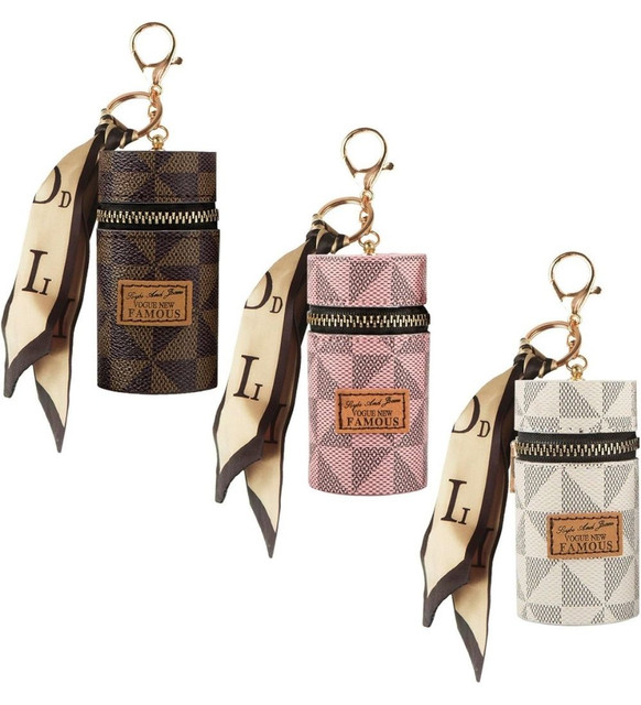Mini Leather Keychain Bag (Multicolor)