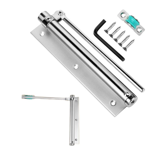 Automatic Door Closer Hinge Lock (Silver) - Image 2