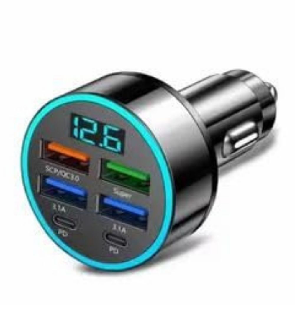 6 In 1 Car Charger (Black)