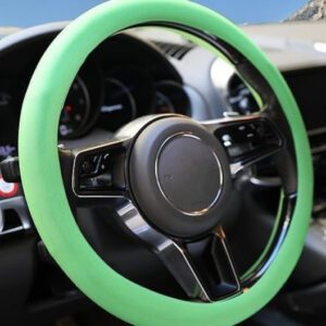 Universal Soft Silicone Steering Wheel Cover (Green)