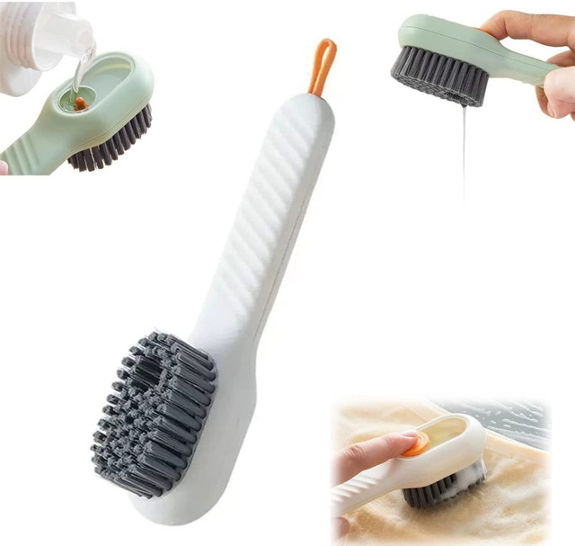 Pack of 2 Soap Dispensing Cleaning Brush (Multicolor)