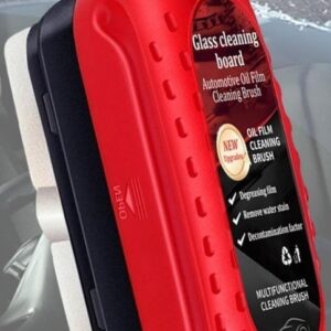 Pack of 2 Automotive Oil Film Cleaning Brush (Red-Black)