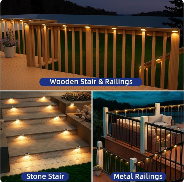 Pack of 4 Stair Deck Solar Light (Black) - Image 3