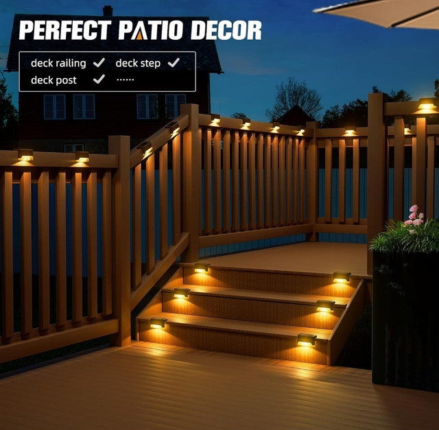 Pack of 4 Stair Deck Solar Light (Black) - Image 4