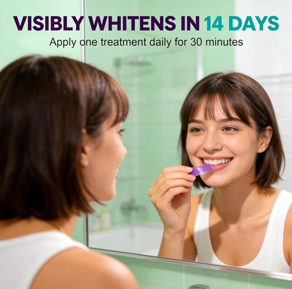 Generic Fluoride Free Teeth Whitening Strips 7 Pieces Set (Purple) - Image 4