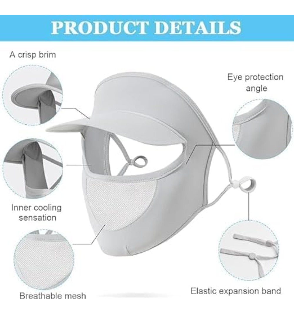 Elastic Women Cap With Mask (Multicolor) - Image 4