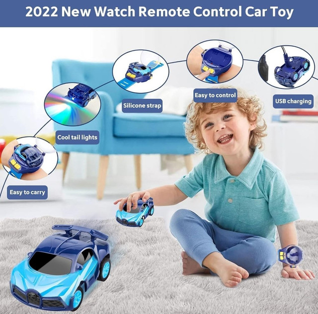 Plastic Mini RC Car Watch Toy (Blue) - Image 3