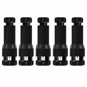 Metal-Plastic Low Voltage Wire Connector 5 Pieces Set (Black)