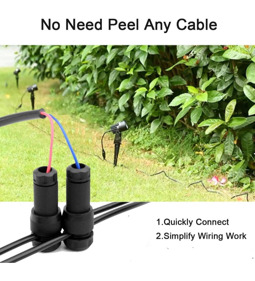Metal-Plastic Low Voltage Wire Connector 5 Pieces Set (Black) - Image 5
